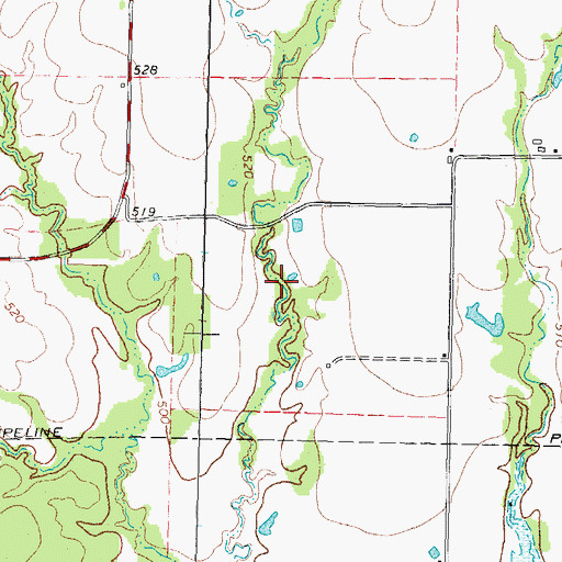Topographic Map of Soil Conservation Service Site 16c Reservoir, TX