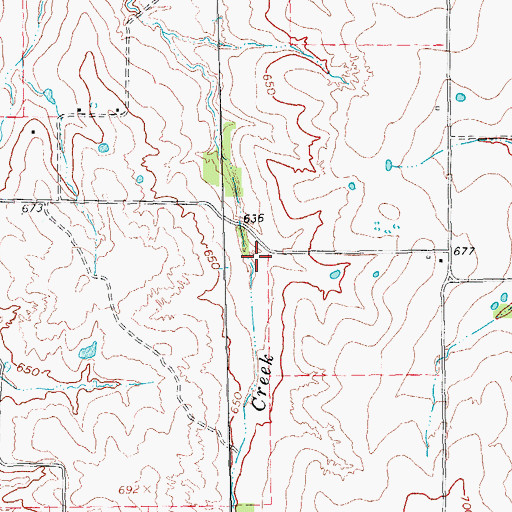Topographic Map of Soil Conservation Service Site 65 Reservoir, TX