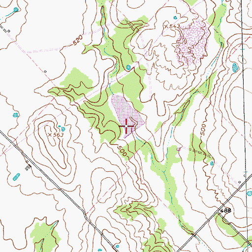Topographic Map of Soil Conservation Service Site 94c Dam, TX