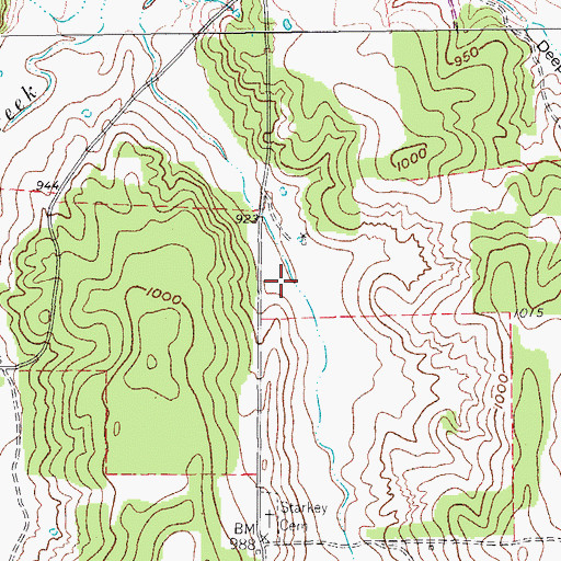 Topographic Map of Soil Conservation Service Site 8 Dam, TX