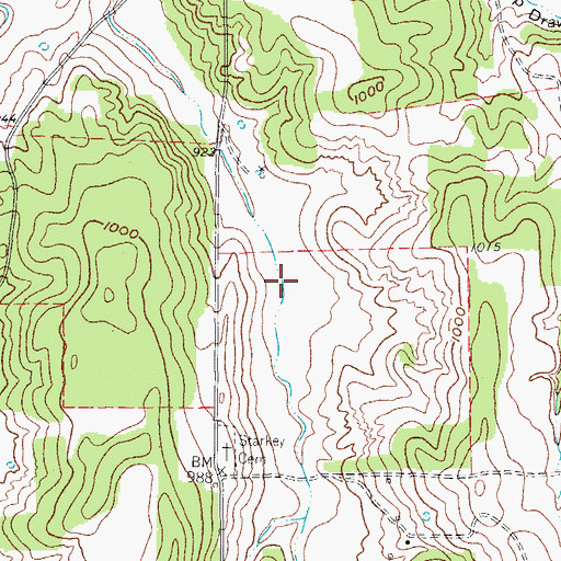 Topographic Map of Soil Conservation Service Site 8 Reservoir, TX