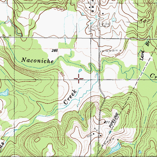 Topographic Map of Soil Conservation Service Site 21 Reservoir, TX