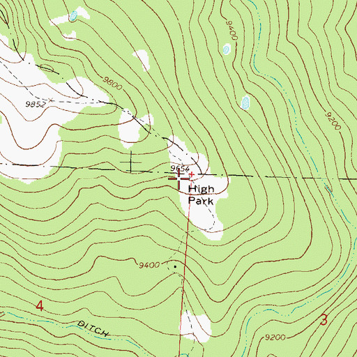 Topographic Map of High Park, CO