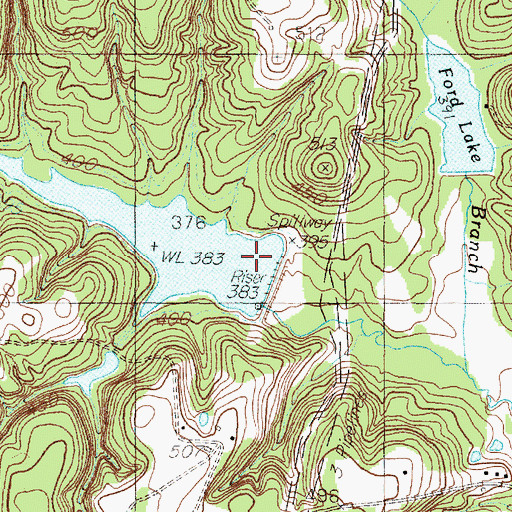 Topographic Map of Soil Conservation Service Site 20 Dam, TX