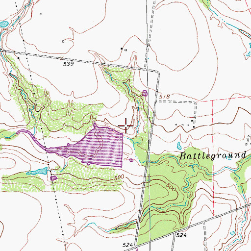 Topographic Map of Soil Conservation Service Site 31 Dam, TX