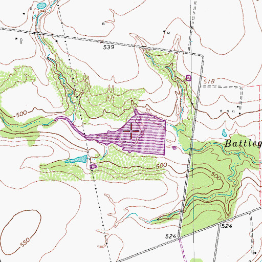 Topographic Map of Soil Conservation Service Site 31 Reservoir, TX