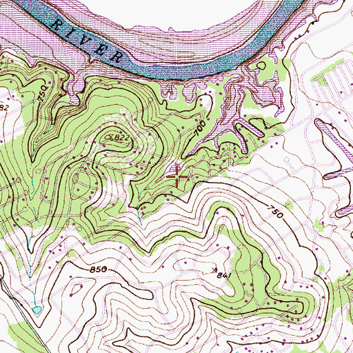 Topographic Map of Comanche Harbor Lake Dam, TX