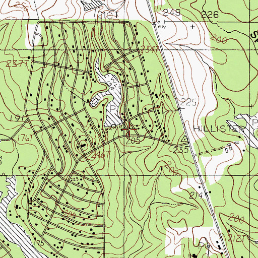 Topographic Map of Lake Ivanhoe, TX