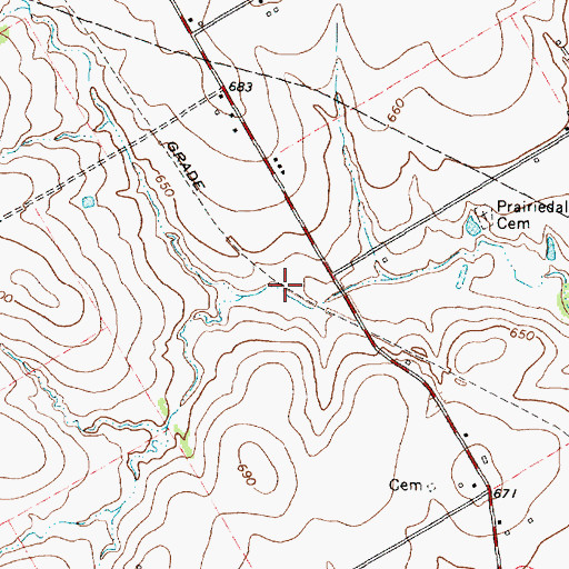 Topographic Map of Soil Conservation Service Site 15 Reservoir, TX