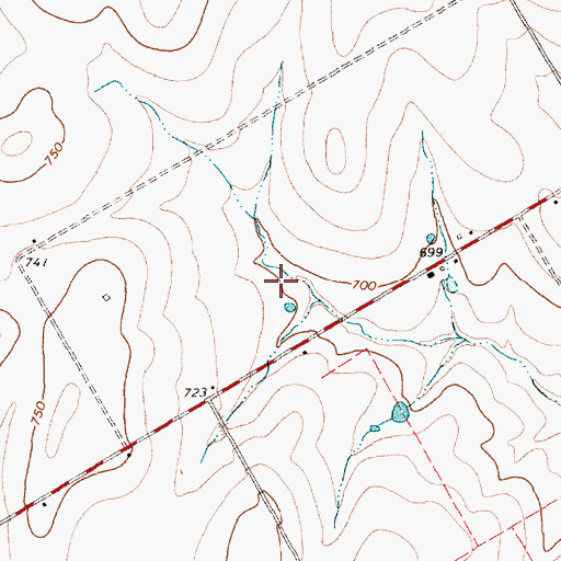 Topographic Map of Grade Stabilization Structure 14-1 Reservoir, TX