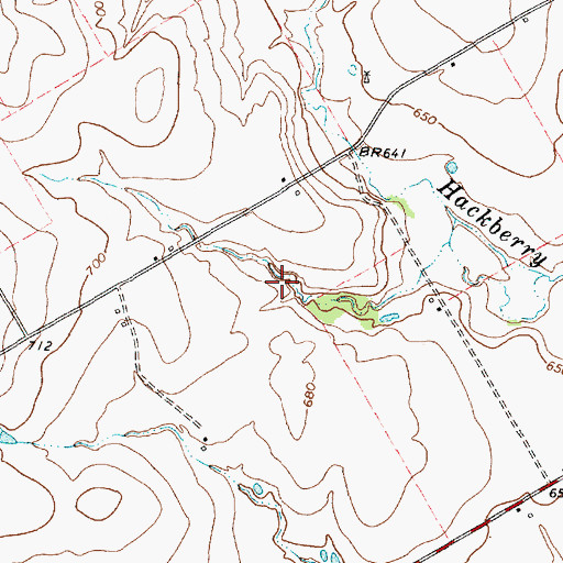 Topographic Map of Soil Conservation Service Grade Stabilization Structure 102, TX