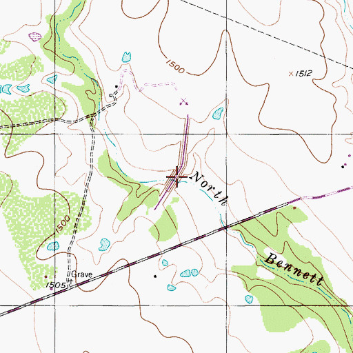 Topographic Map of Soil Conservation Service Site 3 Dam, TX
