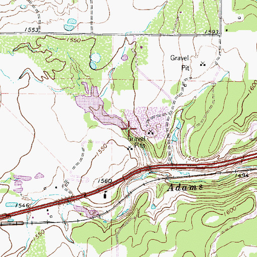 Topographic Map of Soil Conservation Service Site 2a Dam, TX