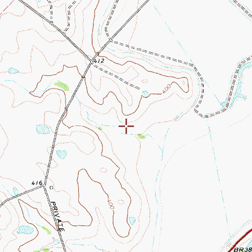 Topographic Map of Soil Conservation Service Site 63 Reservoir, TX