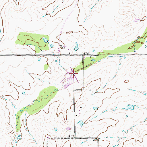 Topographic Map of Soil Conservation Service Site 71 Reservoir, TX