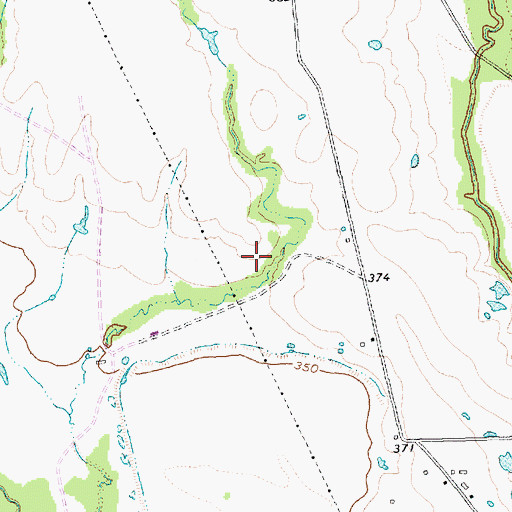 Topographic Map of Soil Conservation Service Site 83 Reservoir, TX