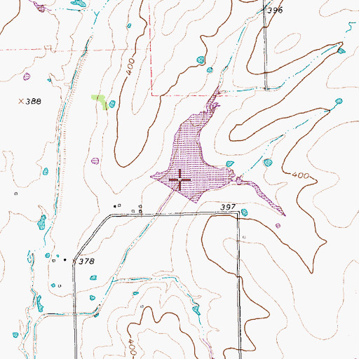 Topographic Map of Soil Conservation Service Site 85 Dam, TX