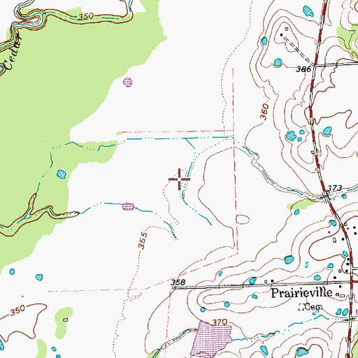 Topographic Map of Soil Conservation Service Site 121a Dam, TX