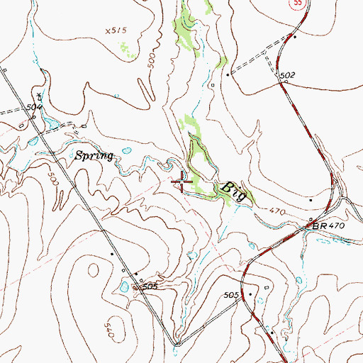 Topographic Map of Soil Conservation Service Site 106 Reservoir, TX