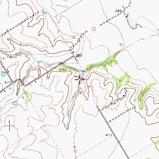 Topographic Map of Soil Conservation Service Site 124a-1 Dam, TX