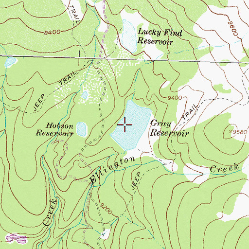 Topographic Map of Gray Reservoir, CO