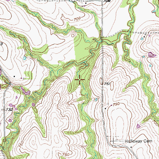 Topographic Map of Soil Conservation Service Site 14 Dam, TX