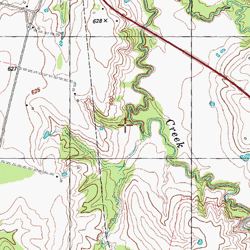 Topographic Map of Soil Conservation Service Site 32 Reservoir, TX