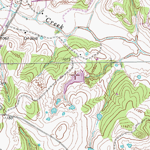 Topographic Map of Soil Conservation Service Sediment Control Structure 103, TX