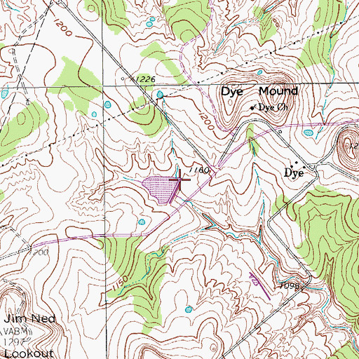 Topographic Map of Soil Conservation Service Sediment Control Structure 104, TX