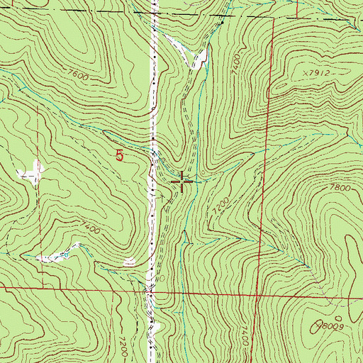 Topographic Map of West Fork Terror Creek, CO
