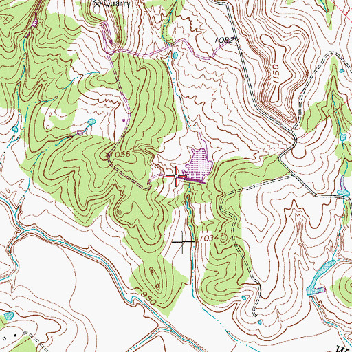 Topographic Map of Soil Conservation Service Sediment Control Structure 107, TX