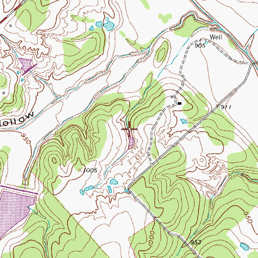 Topographic Map of Soil Conservation Service Sediment Control Structure 109, TX