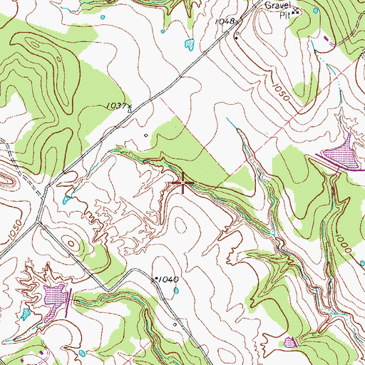 Topographic Map of Soil Conservation Service Sediment Control Structure 111, TX