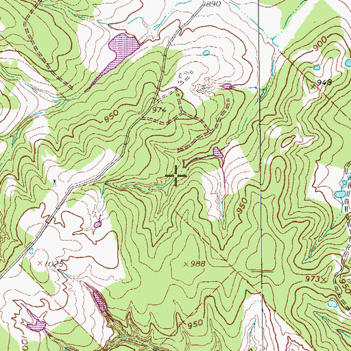 Topographic Map of Soil Conservation Service Sediment Control Structure 9-3 Reservoir, TX