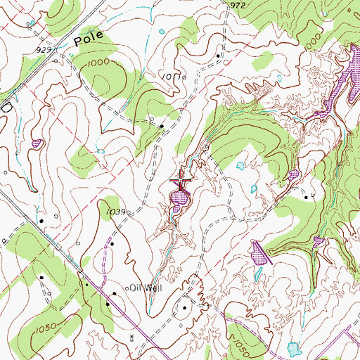 Topographic Map of Soil Conservation Service Sediment Control Structure 5-3a, TX