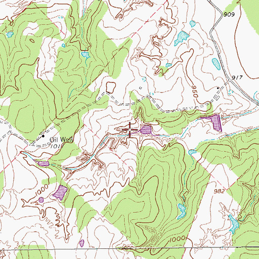 Topographic Map of Soil Conservation Service Sediment Control Structure 8-1, TX