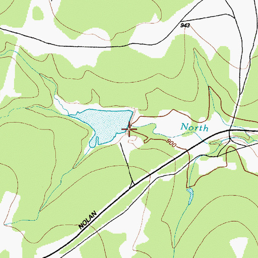 Topographic Map of Engineer Lake Dam, TX