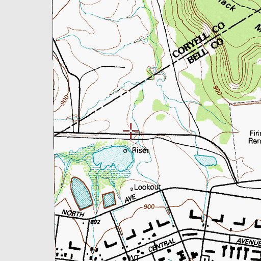 Topographic Map of Tank Wash Dam, TX