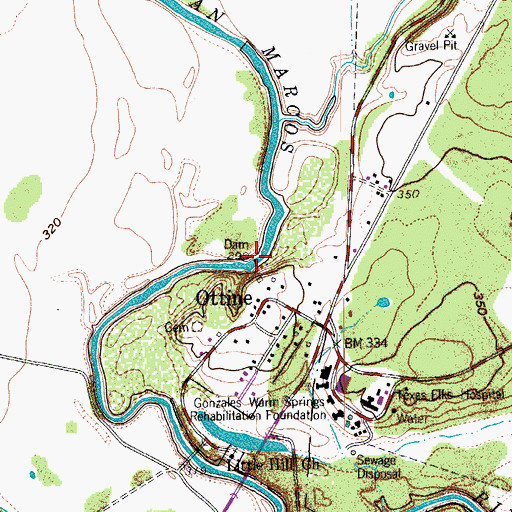 Topographic Map of Zedler Lake, TX