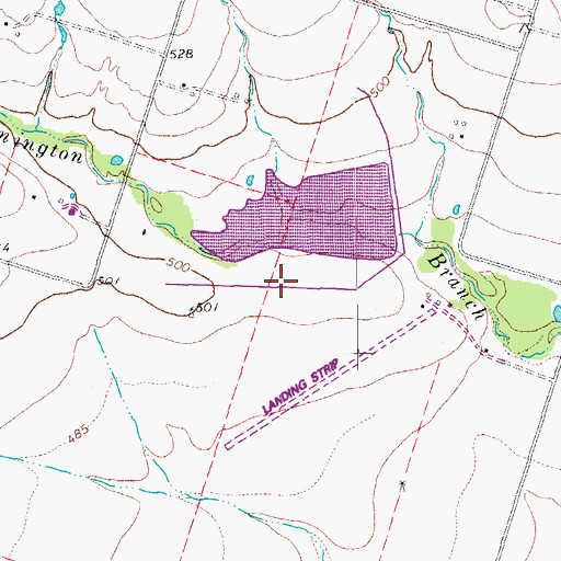 Topographic Map of Soil Conservation Service Site 5 Dam, TX
