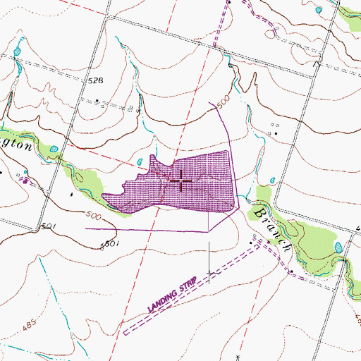 Topographic Map of Soil Conservation Service Site 5 Reservoir, TX