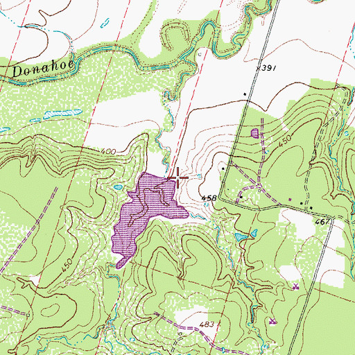 Topographic Map of Soil Conservation Service Site 10 Dam, TX