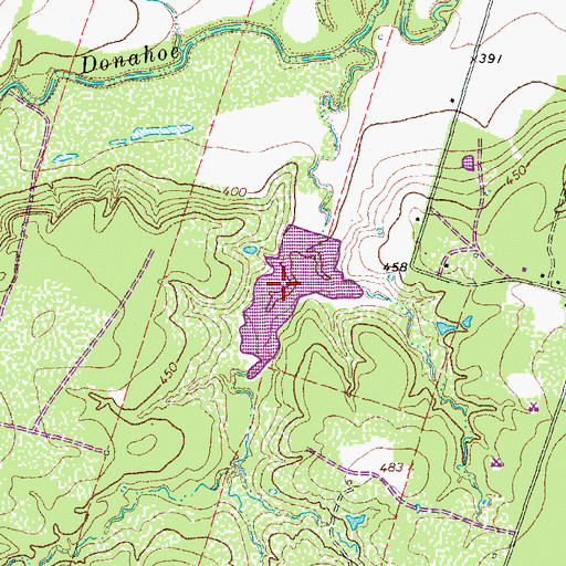 Topographic Map of Soil Conservation Service Site 10 Reservoir, TX