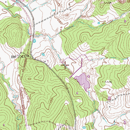 Topographic Map of Soil Conservation Service Site 2 Reservoir, TX