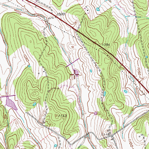 Topographic Map of Soil Conservation Service Site 3 Reservoir, TX