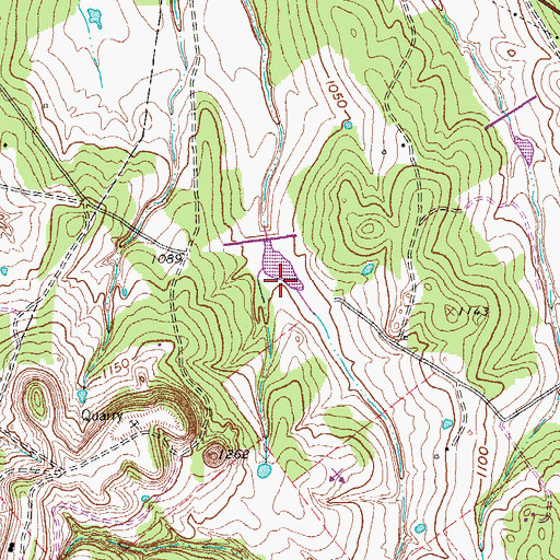 Topographic Map of Soil Conservation Service Site 4 Reservoir, TX