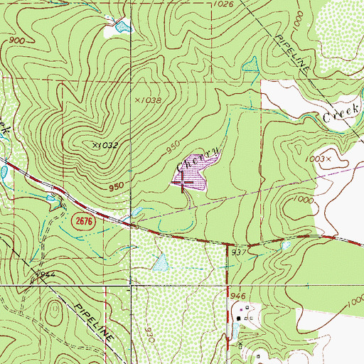 Topographic Map of Jones Lake, TX