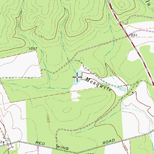 Topographic Map of Schuchart Lake Dam, TX