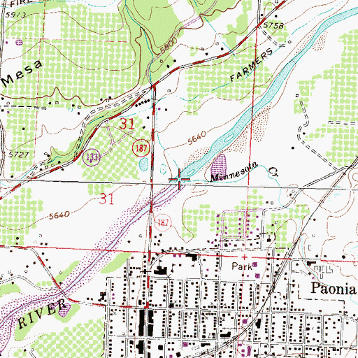 Topographic Map of Minnesota Creek, CO