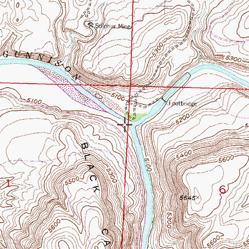 Topographic Map of North Fork Gunnison River, CO